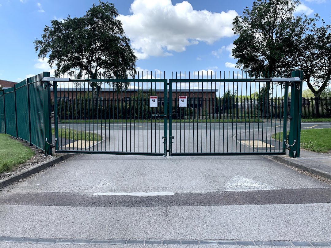 Auto Vehicle & Pedestrian Gates - Mere UK Ltd Electrical Contractor