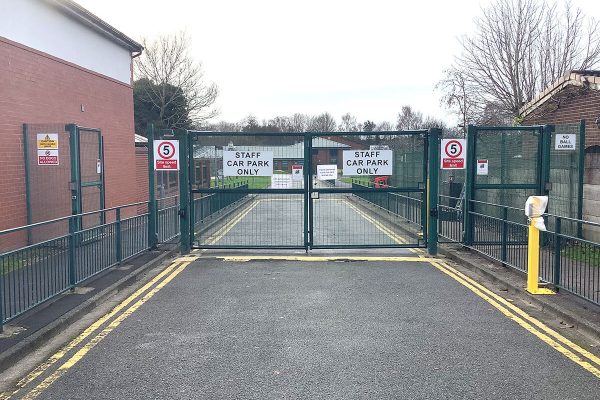Automatic_Double_Swing_Vehicle_Gates_Installed_at_Bleak_Hill_School_St_Helens