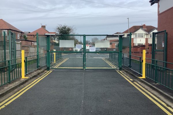 Push_to_Exit_Button_Installed_on_Pedestrian_Gate_at_Bleak_Hill_School