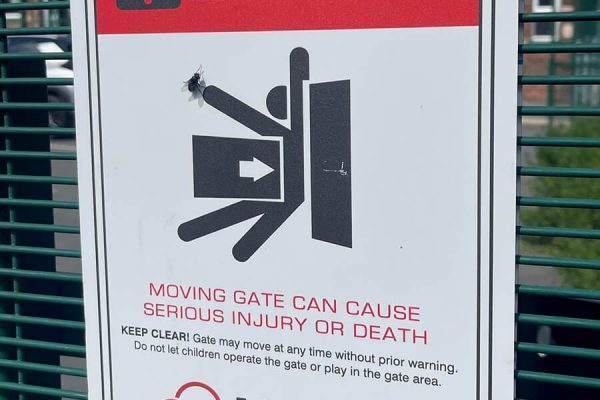 school_automated_gate_safety_signage_vehicle_and_pedestrian_access_control_st_helens